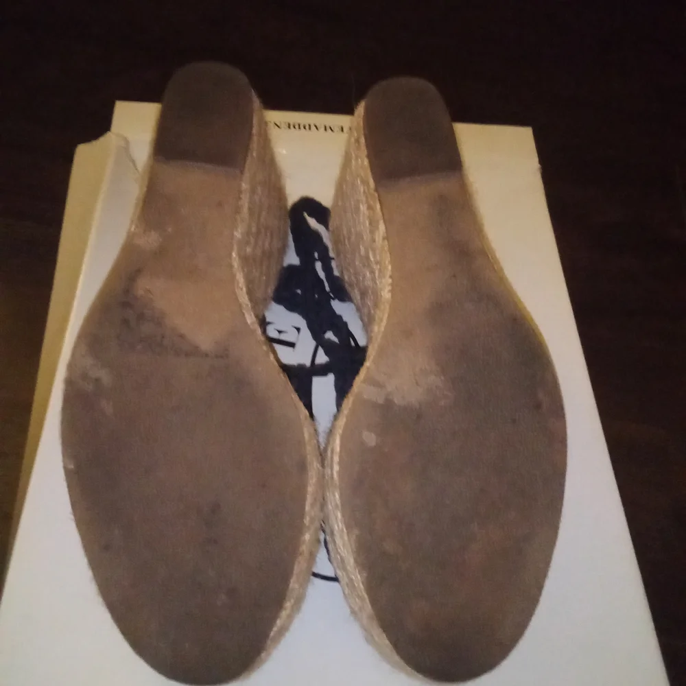 Steve Madden Dark Blue Espadrille Wedge Sandals - Picture 4 of 5